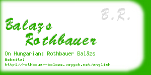 balazs rothbauer business card